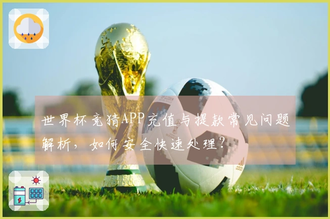 世界杯竞猜APP充值与提款常见问题解析，如何安全快速处理？