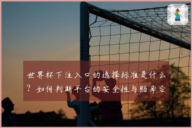 世界杯下注入口的选择标准是什么？如何判断平台的安全性与赔率合理性？